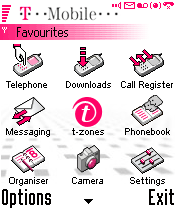 T-Mobile menu