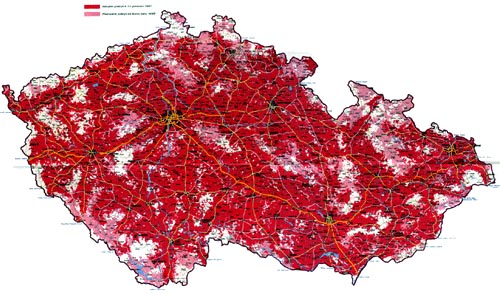 Mapa pokryti site Paegas na rok 1998