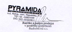 Potvrzen zrun list s podezelm telefonem byl od Pyramidy na RadioMobil.