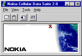 Zkladn okno programu Nokia Cellular Data Suite 2.0