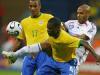 Brazlie - Francie: zleva Gilberto Silva, Juan a Henry