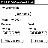 THE Xmas Card List