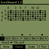 Nhled aplikace FretBoard 1.2.3