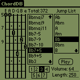 Nhled aplikace ChordDB 2.3
