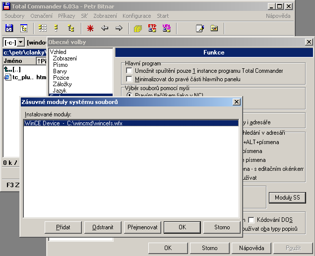 Total Commander - roziujc moduly pro pstup k mobilnm zazenm