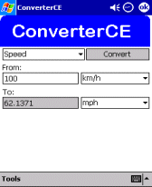 Nhled aplikace ConverterCE 1.8b