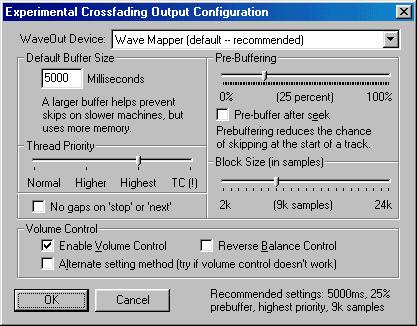 Nullsoft Crossfading Output