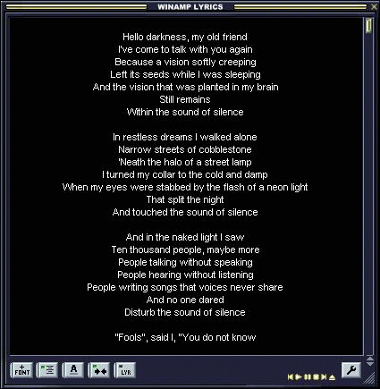 Winamp Lyrics