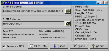 MP3 Slicer 1.2