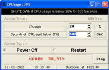 Zptn chod: vyten CPU = odpoet stornovn