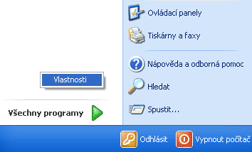 Nastaven nabdky Start