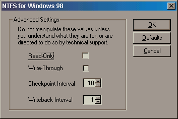 NTFS for Windows 98