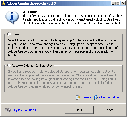 Adobe Reader SpeedUp