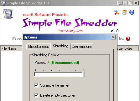 Simple File Shredder