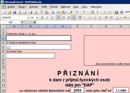 Da z pjm fyzickch osob 2004 