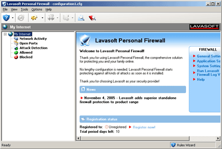Lavasoft Personal Firewall 