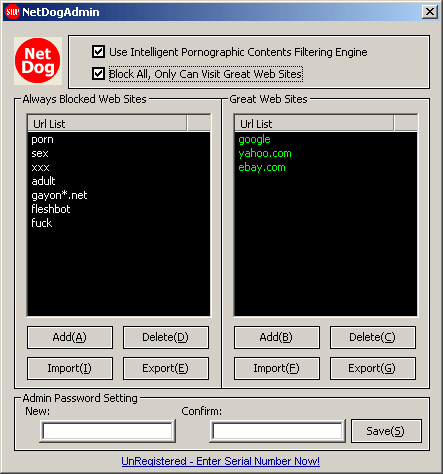 NetDog Internet Filter 