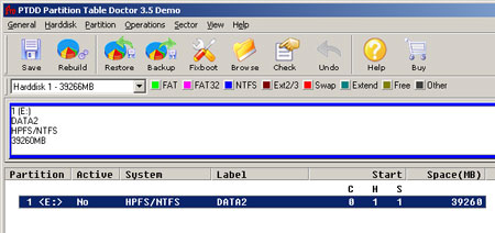 Partition Table Doctor 