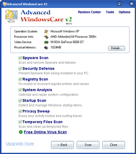 Advanced WindowsCare 