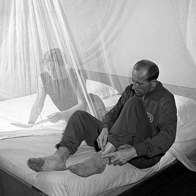 Na archivnch fotografich Karla Novka nechybj legendy eskho sportu. Bhem cesty z olympijskch hrch v Melbourne 1956 zachytil Emila Ztopka s manelkou Danou.