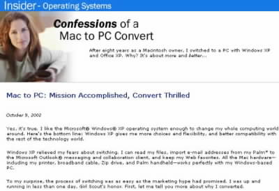 Vez z dopis, kter na as zveejnil Microsoft v rmci akce Convert to PC