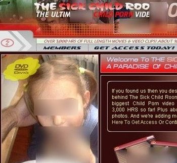 Náhled webu s dětským pornem