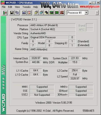 Athlon XP 2100+ na 3.33 GHz