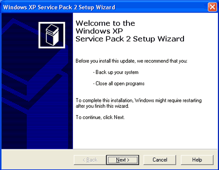 Screenshot Windows XP SP2