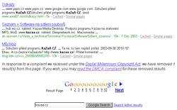 KaZaa.cz odstranna z Google