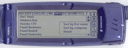 Telefonn seznam telefonu Ericsson R380