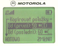 Motorola V66 kopirovani polozek