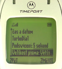 Motorola T280 nastaveni