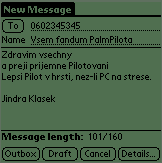 Psan nov SMS zprvy