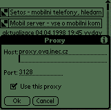 Nastaven proxy serveru