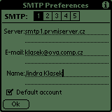 Nastaven SMTP