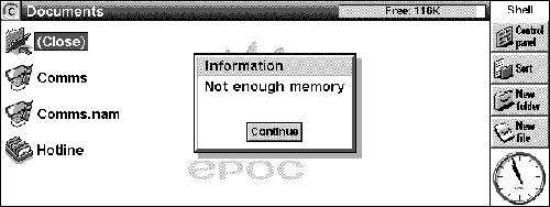 Not enought memory...