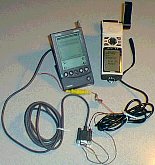 GPS45 ve spojen s PalmPilotem
