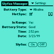 Slyfox Manager, nastaven PalmPageru