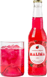 Limonáda s příchutí malina