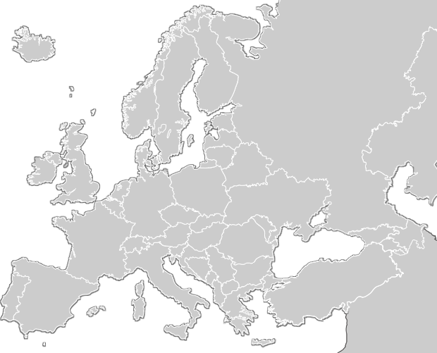 Slepa Mapa Evropy Jezera