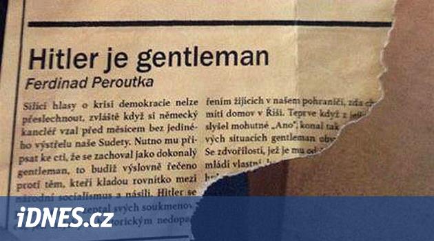 Kleslová hlásí nález článku Hitler je gentleman. Naletěla novináři -  iDNES.cz