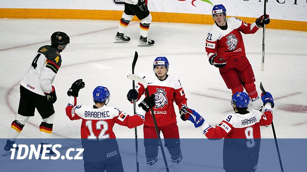 Česko - Německo 8:1. Junioři vyhráli skupinu, ve čtvrtfinále vyzvou  Švýcarsko - iDNES.cz