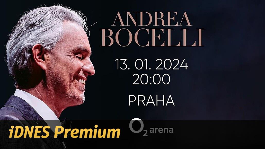 Andrea Bocelli se v roce 2024 vrátí do O2 areny. Kupte si vstupenky přednostně iDNES.cz