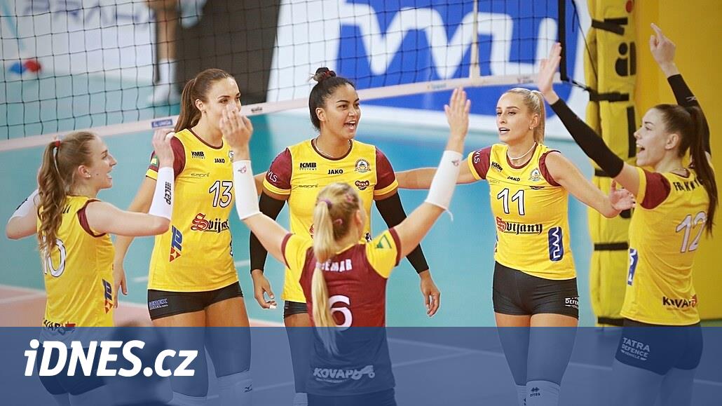 Prostějovsk kadın voleybolcuları Liberec'te mağlup oldu, ekstra ligin başında Šelmy Brno var