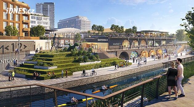 Olomouc'taki Galeria Šantovka yakınında planlanan bölge komşuların muhalefetiyle karşı karşıya