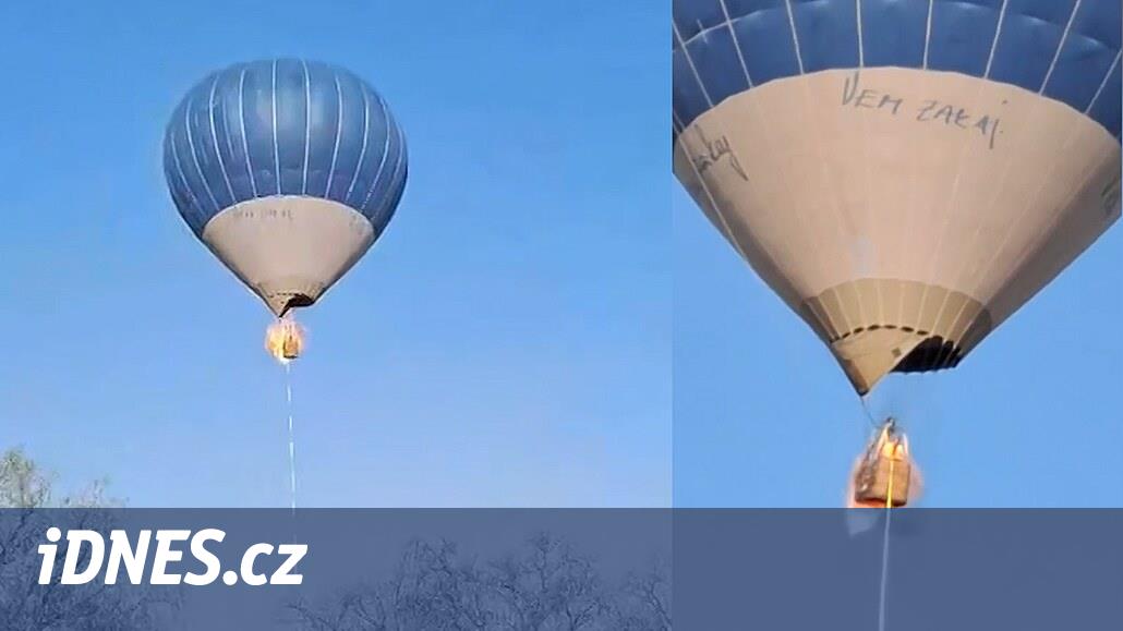 VIDEO: Horkovzdušný balon zachvátily plameny, pasažéři za letu vyskakovali  - iDNES.cz