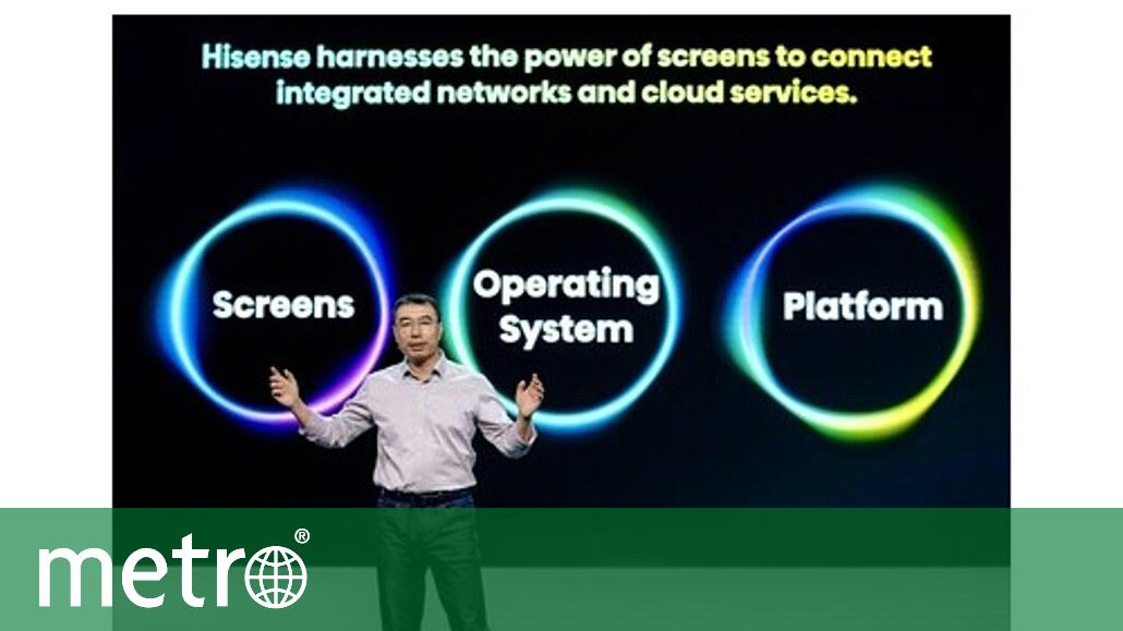 Hisense Group President Fisher Yu introduced the “screen, operating system and platform” technical system at IFA 2023