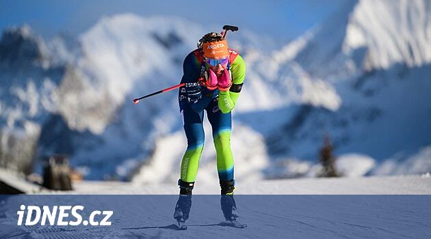 Lampičová kayaklarında ekspres. Okulda şöyle yazmıştı: Yaşlandığımda biatlon yapacağım