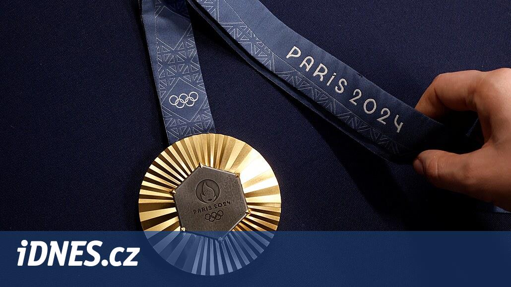 Emportez un morceau de Paris chez vous.  La médaille olympique contient une partie de la Tour Eiffel