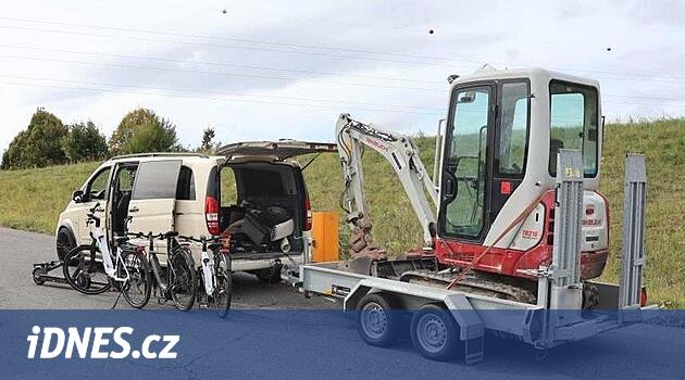 Hırsızlar Çek Cumhuriyeti çalınan Avusturya bisikletleri ve ekskavatörleri aracılığıyla taşındı